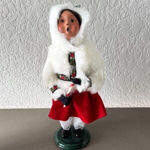 Byers’ Choice Caroler Polar Girl w/ Candy Cane – Handmade Christmas Figurine